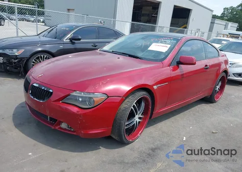 2004 BMW 645Ci z USA, uszkodzony, nr VIN WBAEH73484B215624